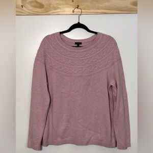 Talbots Crew Neck Sweater Mauve Pink Women Size XL